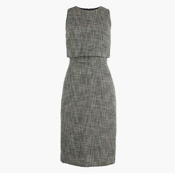 J. Crew Dresses & Skirts - J Crew Going Places Dress In Tweed Black White US